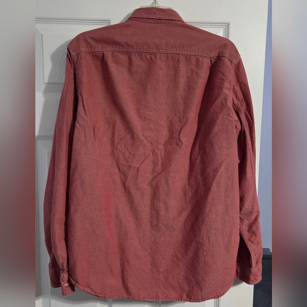 Medium Jcrew Chambray Red Button-Down Shirt - image 4